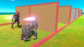 Infernals vs Primates Race Through Blocks with Jet Engines  Animal Revolt Battle Simulator [upl. by Namlaz]