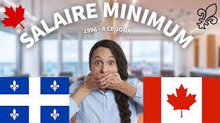 Evolution du salaire minimum au Quebec au Canada [upl. by Graves497]