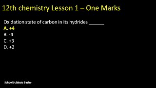 Oxidation state of carbon in its hydrides School subjects basics [upl. by Chader33]