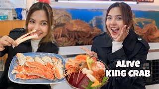 KING CRAB SEAFOODS MUKBANG IN SAPPORO  Ang mamahal  Mahalia E [upl. by Chiaki348]