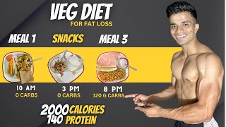 Vegetarian Full Day Of Eating For FAT LOSS  2000 Calories Diet Plan [upl. by Ivatts]