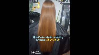 Aplicación d tinte  hidratación y nutriciónresultado cabello sedoso y brillante ✨✨✨✨ [upl. by Almire]