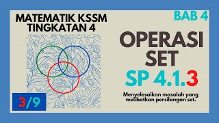 Matematik T4 BAB 4 OPERASI SET SP 413 [upl. by Onaicul974]