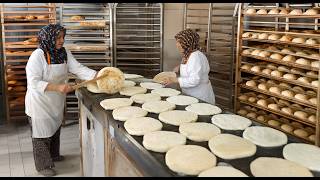 Authentic Turkish bakery Soft Turkish breads from bakers I Turkey Street Food [upl. by Annaiel]