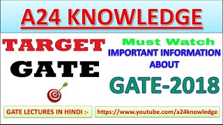 GATE 2018 Important Detail • GATE Admit CardExam DateExam ProcessOnline Form [upl. by Leesen759]