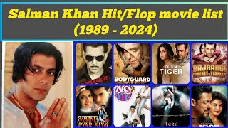 Salman Khan All Movie Hit amp Flop List 1989  2024 Azis420 [upl. by Patrica138]