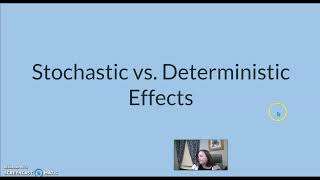 Rad Biology Part  4 Stochastic and Deterministic [upl. by Oidualc537]