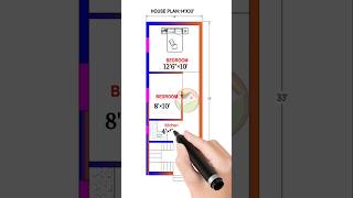 House plan14×33सबसे गजब❣️🏡home homedesign shorts architecture [upl. by Leahicm]