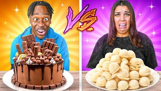 VANILLA VS CHOCOLATE FOOD CHALLENGE [upl. by Hutchison391]