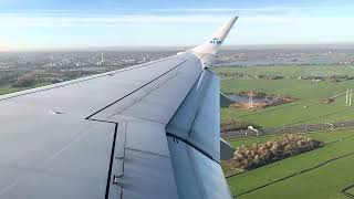 KLM Embraer ERJ190  Landing at Amsterdam  Wingview HD [upl. by Avra]