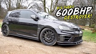 THIS BIG TURBO 600BHP VW GOLF R IS BLISTERINGLY QUICK PLUS WIN WITH BOTB [upl. by Galven]