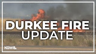 Durkee Fire reaches nearly 250000 acres as wildfires rage across Oregon [upl. by Nollid]