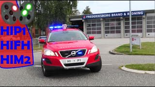 frederiksborg brand amp redning STHI TRAFIK FASTKLEMTE brandbil i udrykning fire truck respond [upl. by Cullie518]