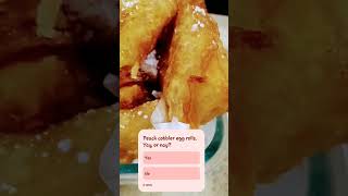 Peach cobbler egg rolls food peachcobbler eggroll dessert foodie foodlover foodshorts yummy [upl. by Alleyn]