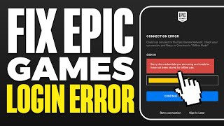 How To Fix Epic Games Login Error 2024 [upl. by Roos]