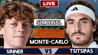 SINNER vs TSITSIPAS • ATP Monte Carlo 2024 SF • LIVE Tennis PlaybyPlay Stream [upl. by Julietta787]