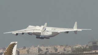 Antonov AN225 Mriya Takeoff from Bahrain [upl. by Ellenij]