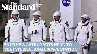 Four new astronauts head to the International Space Station for six month stay [upl. by Oberg732]