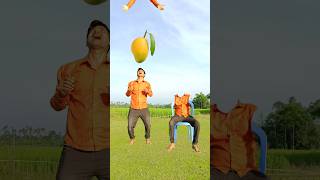 Matching twin brotherr flying body parts vs Eating mango egg amp Catching brown catt funny video [upl. by Natalee152]