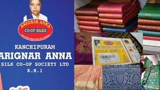 Original Handloom Kanchipuram Silk Sarees Cooptex Aringar Anna Society Silk Sarees [upl. by Darej]