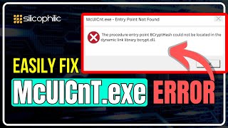 How To Fix McUICntexe Entry Point Not Found Error Windows 1110 [upl. by Frentz]