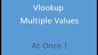 Vlookup Multiple Values in Excel in Hindi [upl. by Decker515]