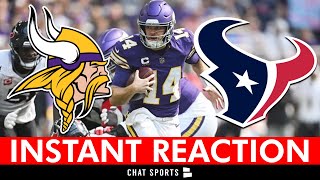 SAM DARNOLD DOMINATES Minnesota Vikings vs Houston Texans Instant Reaction  NFL Week 3 [upl. by Evelina730]