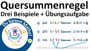 Quersummenregel Ist eine Zahl durch 3 oder 9 teilbar  Teilbarkeitsregeln [upl. by Arne]