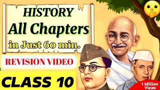 Class 10 History All Chapters in just 60 Minute  Sunlike study  REVISION VIDEO  Exphub [upl. by Enerehs]