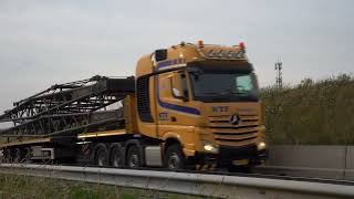 In Beeld Broshuis konvooi met 140 combinaties onderweg naar Truckstar Festival Assen [upl. by Ayekim]