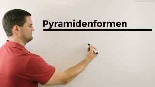 Pyramidenformen Volumen Oberfläche Grundfläche Mantel Körper Mathe by Daniel Jung [upl. by Kcirdek77]