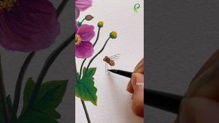 Easiest Flower Painting Tutorial 😱 shorts [upl. by Wennerholn]