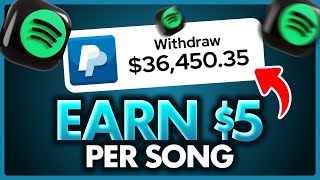 How I Earn 5 PER SONG Listened to  Make Money Online 2024 [upl. by Leanna]