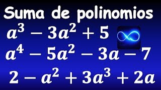 77 Suma de polinomios con exponentes MUY FÁCIL [upl. by Latrena]