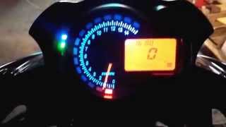 ss182 KOSO replica universal motorcycle speedometer [upl. by Enicul20]