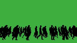 people walking silhouette  green screen video TOP VIDEO 2023 [upl. by Adrian538]