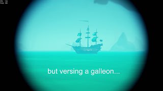 When the game matchmakes a solo v galleon  Sea of Thieves Season 8 [upl. by Corey]