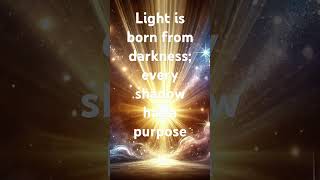 Light is born from darkness every shadow has a purpose affirmationsraisefrequency innerlight [upl. by Anderea]