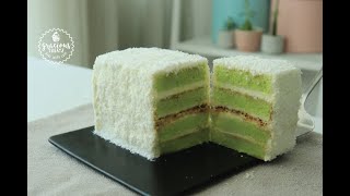 Amazing Cotton Soft Pandan Sponge Cake with Coconut Cream Frosting [upl. by Timotheus451]