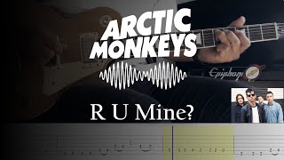 Artic Monkeys  R U Mine  Guitar Cover With Tabs Tutorial  Backing Track [upl. by Anoi512]