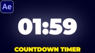 Countdown Timer Tutorial in After Effects [upl. by Inez]