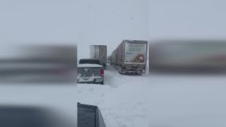 Standstill on Bozeman Pass Family gets stuck on I90 for more than 10 hours [upl. by Aneerahs]