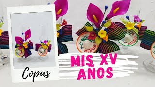 Decora tus copas de XV años Charros o Fiesta Mexicana fácil  DIY Mexican party or charra [upl. by Bolan844]