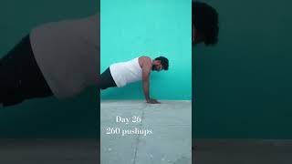 Day 26 260 Pushups No excuses pushupchallenge [upl. by Suzetta]