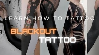 LEARN HOW TO DO COMPLETE BLACKOUT TATTOO  LEARN BLACKOUT TATTOO BLACKOUT TATTOOS INDIA [upl. by Aitahs]