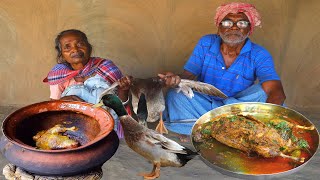 Village style Whole Duck recipe in Claypot by our grandmother amp grandfather [upl. by Skier]