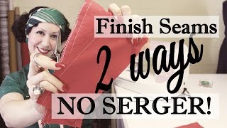 How to finish seams without an overlocker  zigzag stitch tutorial and pinking shears  Evelyn Wood [upl. by Aivilo122]