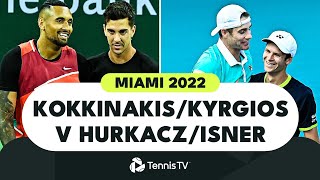 Thanasi Kokkinakis amp Nick Kyrgios vs Hubert Hurkacz amp John Isner  Miami 2022 Highlights [upl. by Eecats]