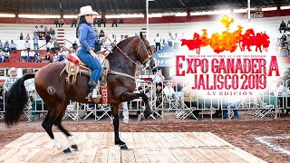 MUJERES EN CABALLOS BAILADORES  EXPO GANADERA JALISCO 2019 [upl. by Harwill]