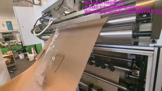 Duallayer Fully Auto Rollfed Square Bottom Paper Bag Machine with Flat Handle [upl. by Annert507]